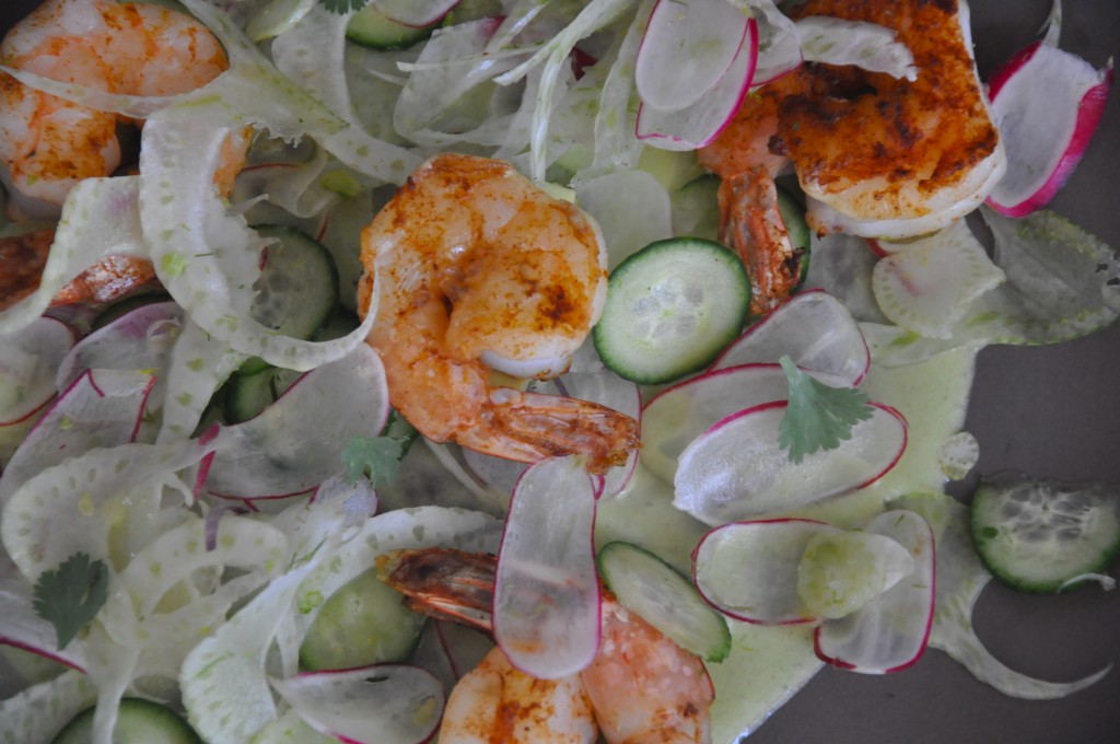 Shrimp and Shaved Veggie Confetti