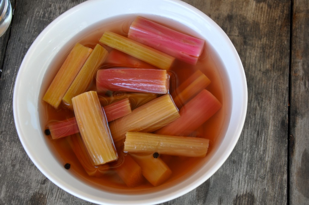 Quick Sweet Pickled Rhubarb