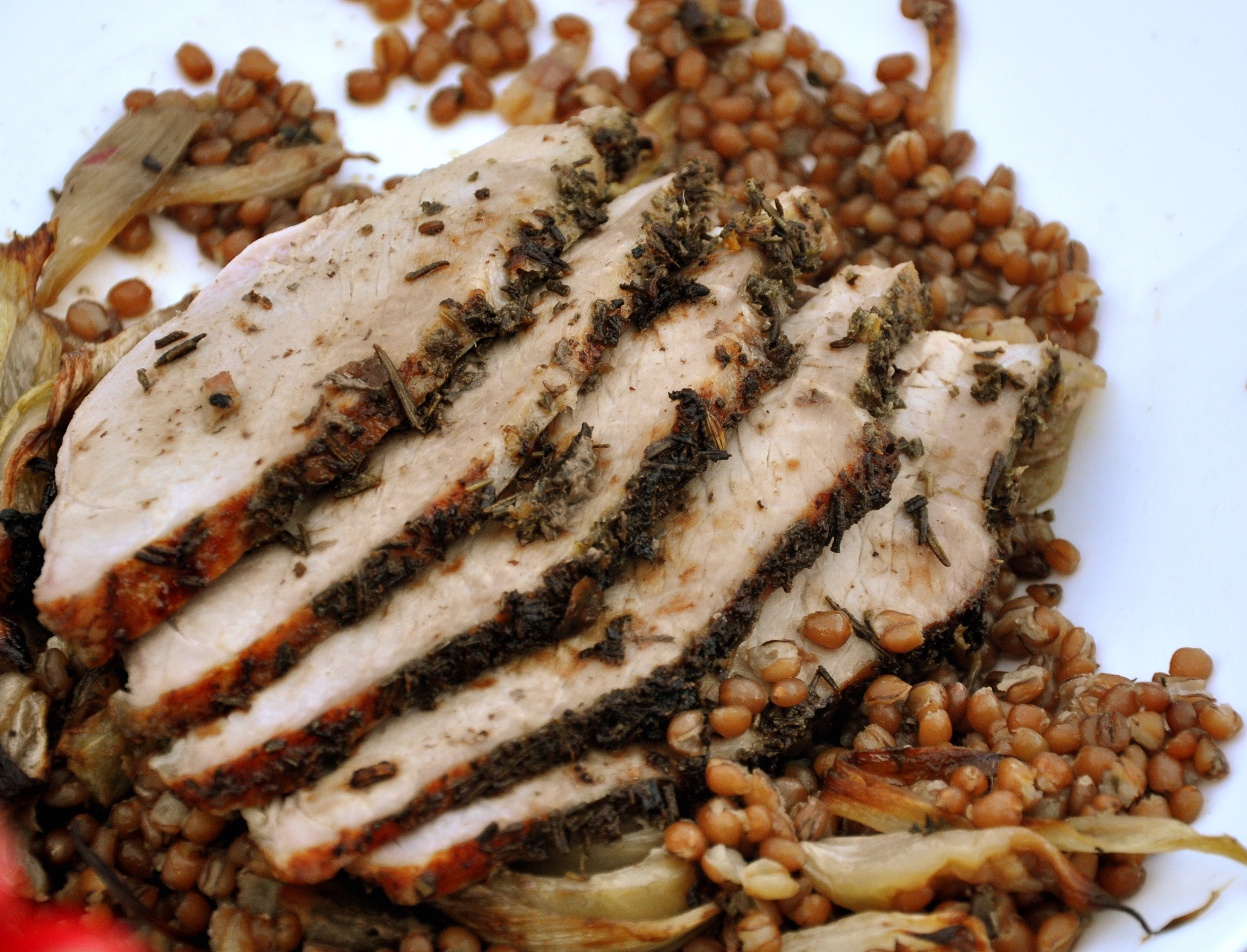 Fresh Ham With Citrus Peel & Fennel Seed Herb Crust Amy Glaze's Pommes D'Amour