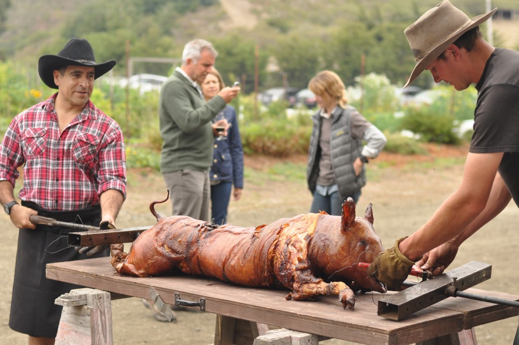 Taking the pig off the spit....