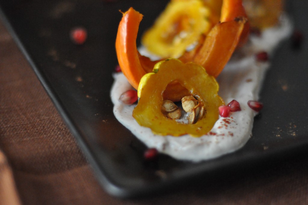 Roasted Winter Squash in Walnut Sauce