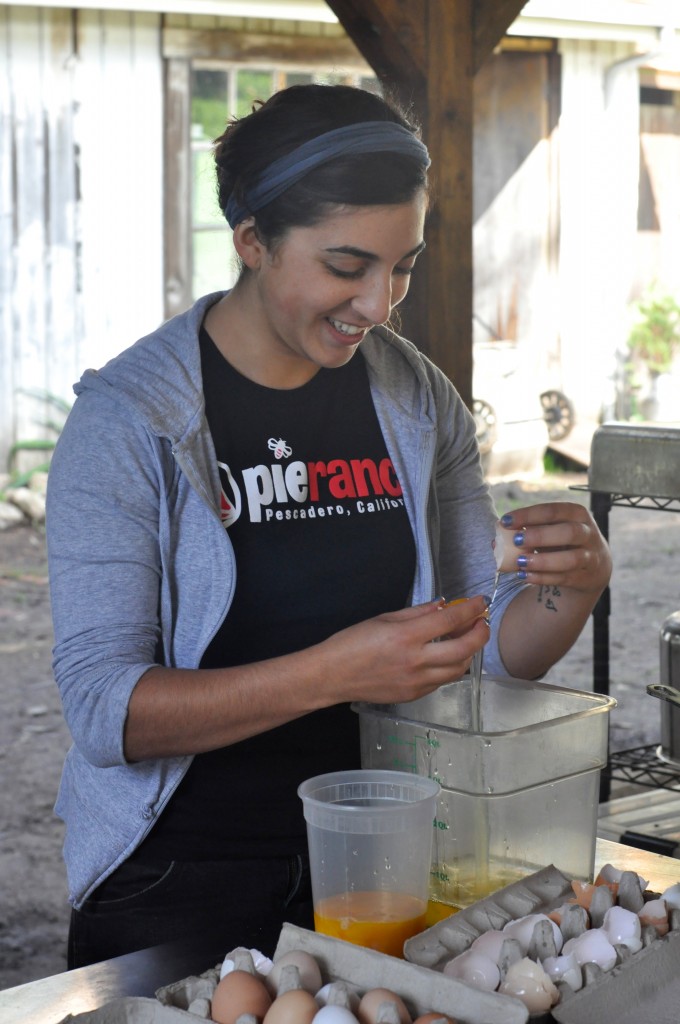 Making Spoonbread at Pie Ranch