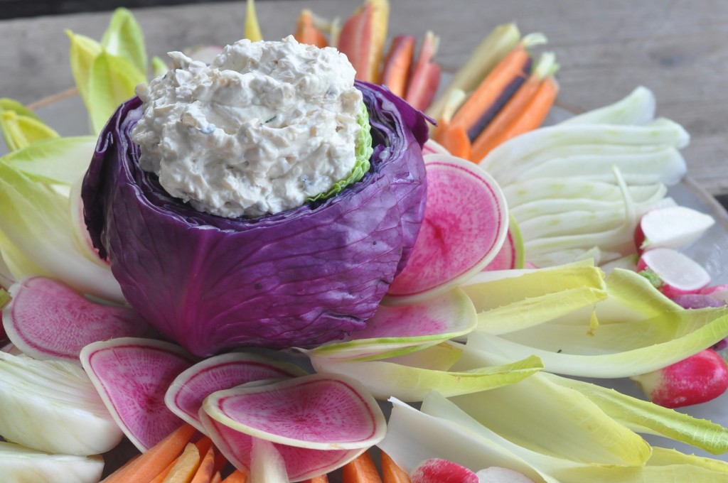 Crudité platter with Pie Ranch gorgeous produce
