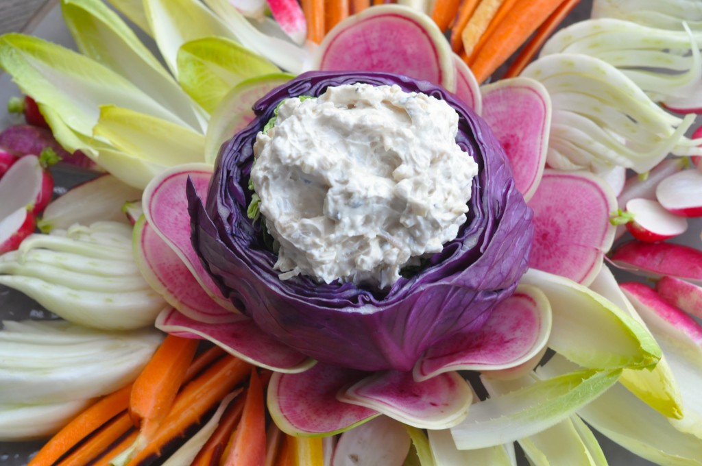 Crudité with Confit Onion Dip from Pie Ranch