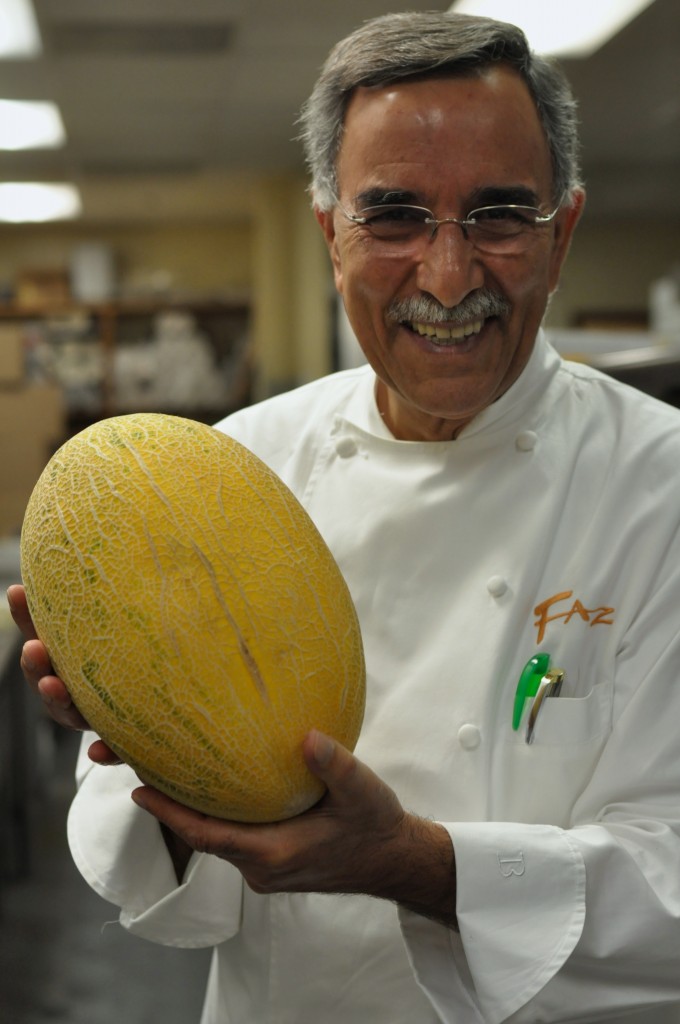 Chef Faz with Persian Hami melon at our Pleasanton location