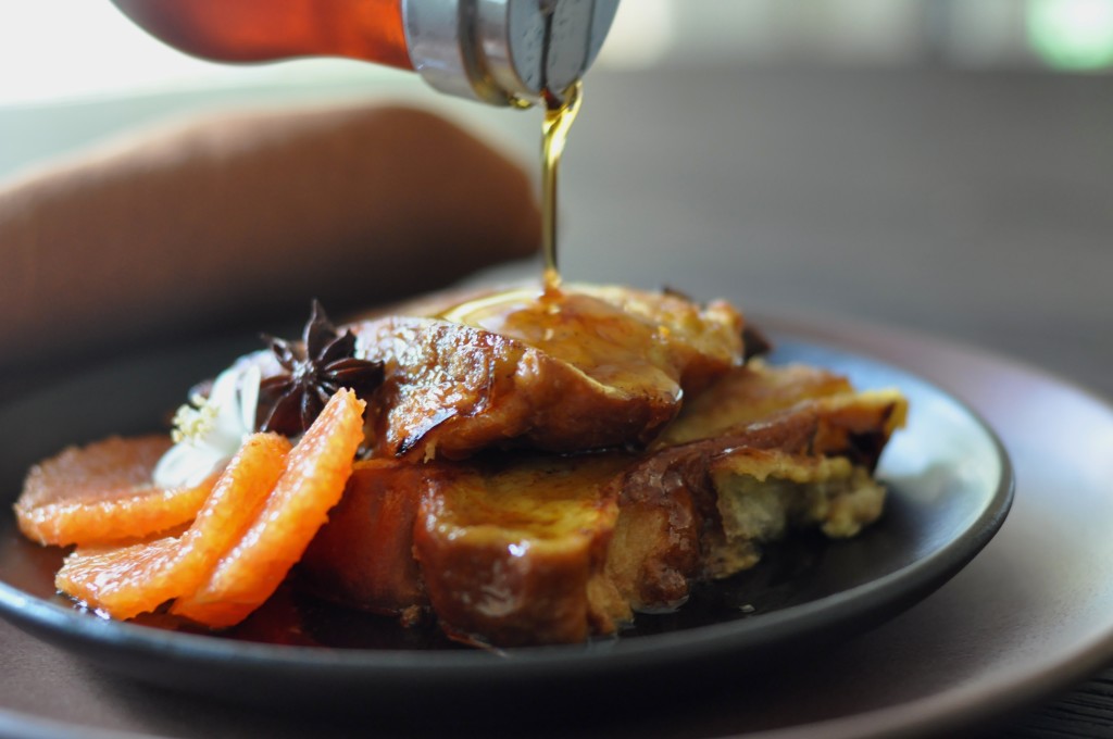 Orange Blossom Maple Syrup over French Toast