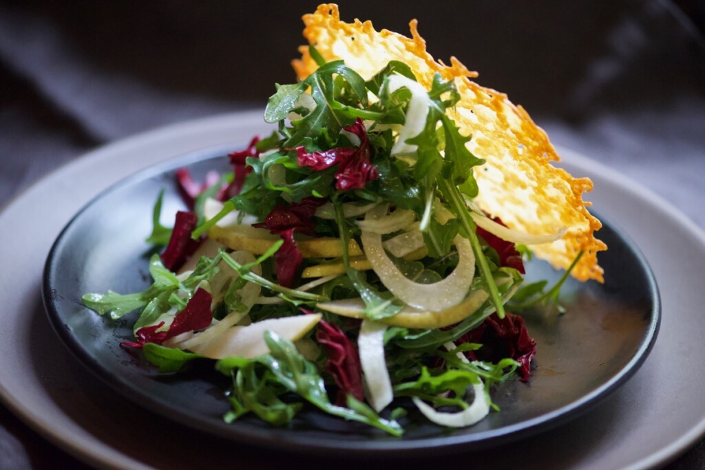 Chicories Salad with Pear and Honey Balsamic Vinaigrette