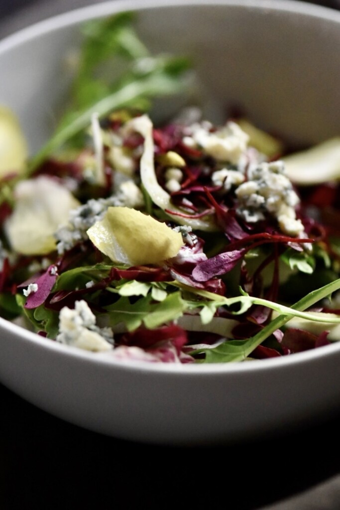 Tri-colore bitter greens salad