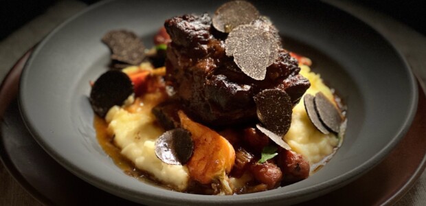Braised Short Ribs with Madeira Black Truffle Sauce